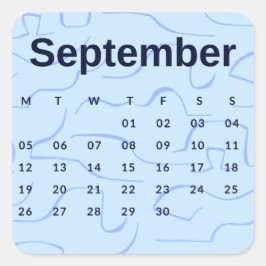 Pegatinas mes del año - September (S'K) *2022 Vierkante Sticker