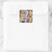 Pegatinas Psicodélicas Efecto Caleidoscopio Vierkante Sticker (Tas)