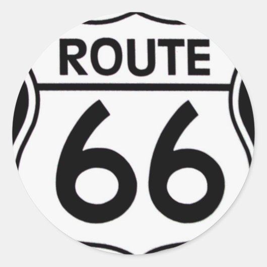 Pegatinas "ROUTE 66" Ronde Sticker (Voorkant)