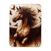 Pegaus Sepia met vogels Magneet (Verticaal)