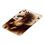 Pegaus Sepia met vogels Magneet (Linkerzijde)