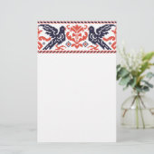 Pegelduiven Briefpapier (Staand voorkant)