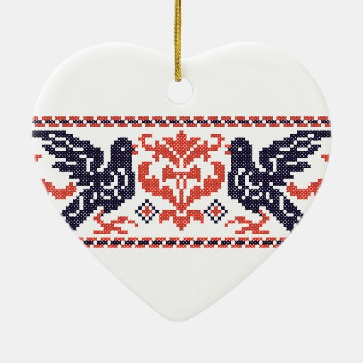Pegelduiven Keramisch Ornament (Achterkant)