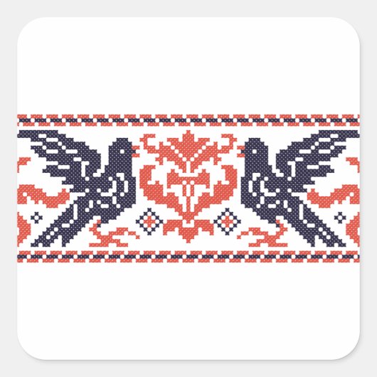 Pegelduiven Vierkante Sticker (Voorkant)