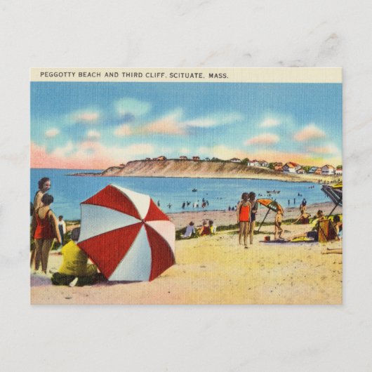 Peggotty Beach Third Cliff Scituate, Massachusetts Briefkaart (Voorkant)