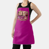 Peggy Ann Be Mine Leppard Paars Kitchen Schort (Insitu)