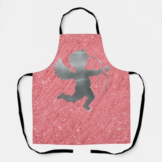 Peggy Ann Pink Cupid Kitchen Schort (Voorkant)