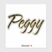 Peggy black gold Lettering Aufkleber Sticker (Vel)