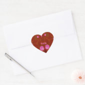 PEGGY COOL! ~ ROZE SPIN ~ Helder ontwerp ~ Hart Sticker (Envelop)
