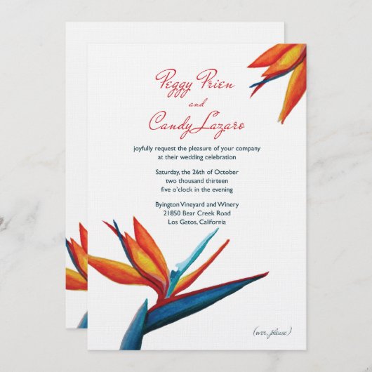 Peggy - Uitnodiging 5 x7 Linnen (Voorkant / Achterkant)