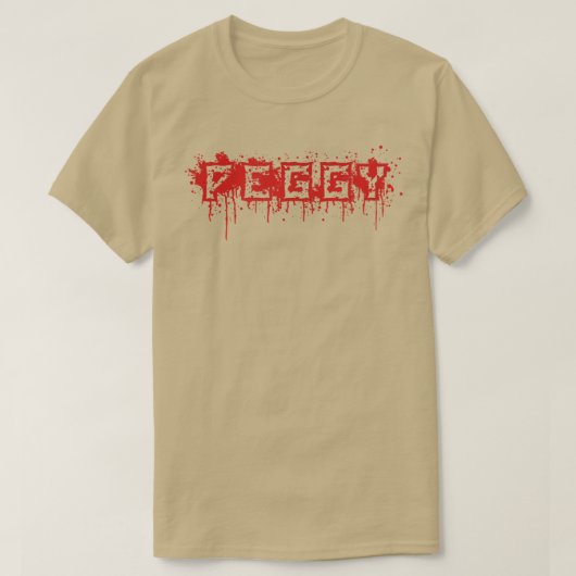 Peggy Voornaam Halloween Costume Personalized T-shirt (Design voorkant)