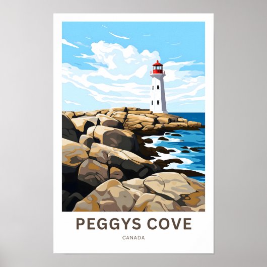 Peggy's Cove Canada Reisprint Poster (Voorkant)