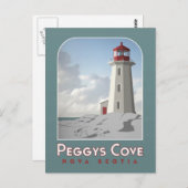 Peggy's Cove Deco Briefkaart (Voorkant / Achterkant)
