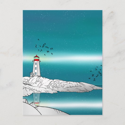 Peggy's Cove Lighthouse Canada Briefkaart (Voorkant)