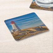 Peggy's Cove Lighthouse Kartonnen Onderzetters (Schuin)