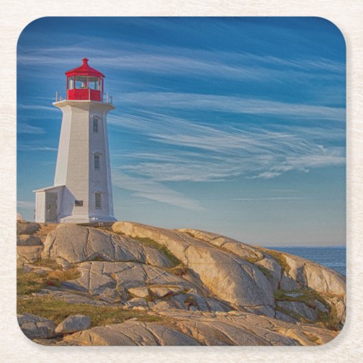 Peggy's Cove Lighthouse Kartonnen Onderzetters (Voorkant)