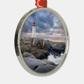 Peggy's Cove Lighthouse Metalen Ornament (Rechts)