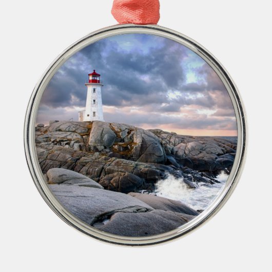 Peggy's Cove Lighthouse Metalen Ornament (Voorkant)