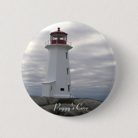 Peggy's Cove Lighthouse N.S. Button pin Badge (Voorkant)
