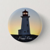 Peggy's Cove Lighthouse N.S. Button pin Badge (Voorkant)