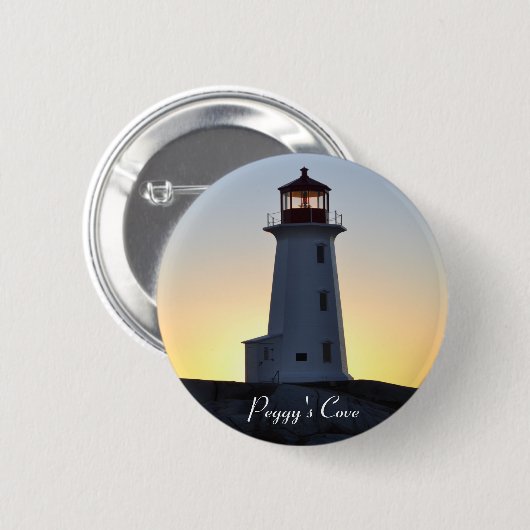 Peggy's Cove Lighthouse N.S. Button pin Badge (Voorkant /achterkant)