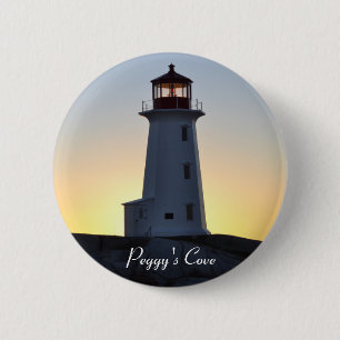 Peggy's Cove Lighthouse N.S. Button pin Badge