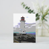Peggy's Cove Lighthouse Nova Scotia briefkaart (Staand voorkant)