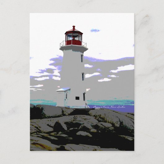 Peggy's Cove Lighthouse Nova Scotia briefkaart (Voorkant)