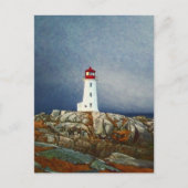 Peggys Cove Lighthouse Nova Scotia Canada Art Card Briefkaart (Voorkant)