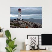 Peggy's Cove Lighthouse, Nova Scotia foto-poster Poster (Thuiskantoor)