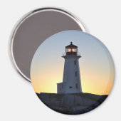 Peggy's Cove Lighthouse Nova Scotia fridge Magnet (Voorkant / Achterkant)
