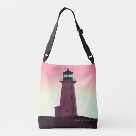 Peggy's Cove Lighthouse Nova Scotia schoudertas Crossbody Tas (Achterkant)