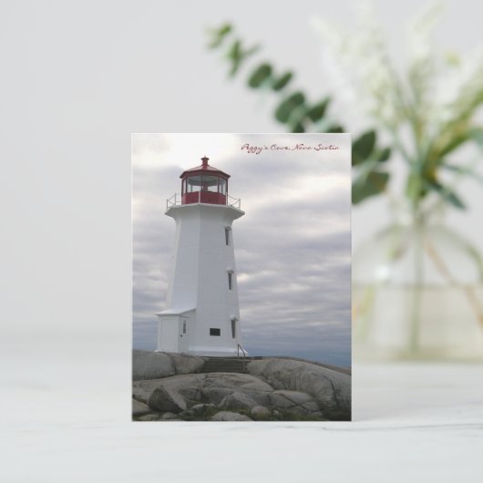 Peggy's Cove Lighthouse Route Nova Scotia Briefkaart (Staand voorkant)