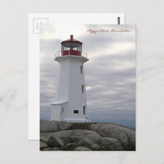 Peggy's Cove Lighthouse Route Nova Scotia Briefkaart (Voorkant / Achterkant)