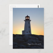Peggy's Cove Lighthouse Route Nova Scotia Briefkaart (Voorkant / Achterkant)