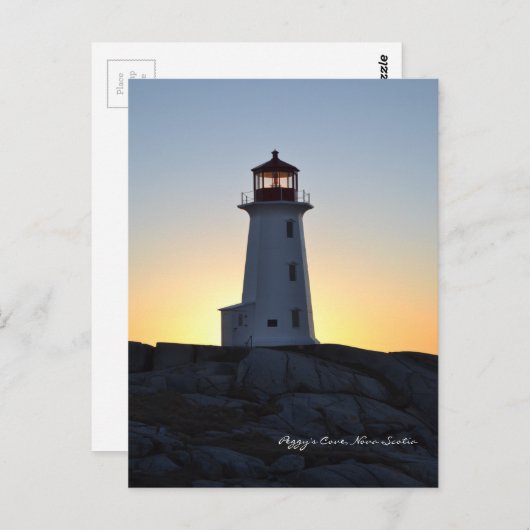 Peggy's Cove Lighthouse Route Nova Scotia Briefkaart (Voorkant / Achterkant)