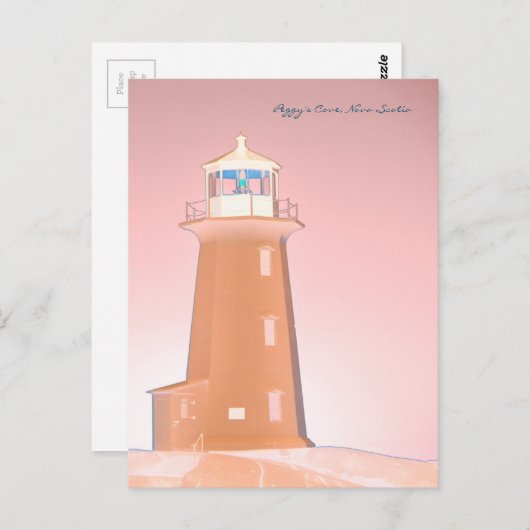 Peggy's Cove Lighthouse Route Nova Scotia Briefkaart (Voorkant / Achterkant)