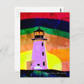 Peggy's Cove Lighthouse Route Nova Scotia Briefkaart (Voorkant / Achterkant)