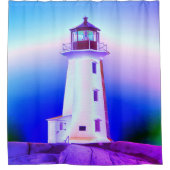 Peggy's Cove Lighthouse Route Nova Scotia custom Douchegordijn (Voorkant)