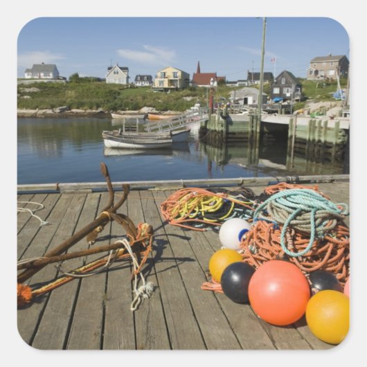 Peggy's Cove, Nova Scotia, Canada 2 Vierkante Sticker (Voorkant)