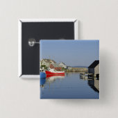 Peggy's Cove, Nova Scotia, Canada Vierkante Button 5,1 Cm (Voorkant /achterkant)