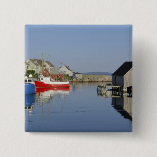 Peggy's Cove, Nova Scotia, Canada Vierkante Button 5,1 Cm