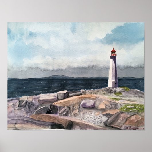PEGGY's COVE, NOVA SCOTIA, CANADA-WATERVERF Poster (Voorkant)