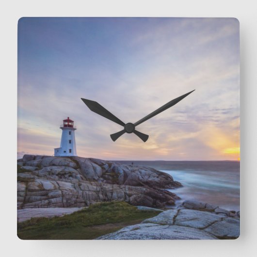 Peggy's Cove | Nova Scotia Vierkante Klok (Voorkant)