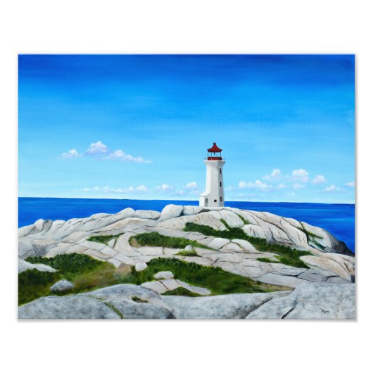 Peggy's Cove Nova Scotia Vuurtoren Foto Afdruk (Voorkant)