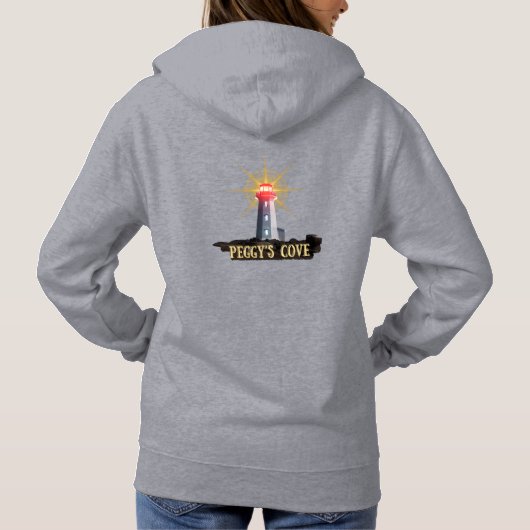Peggy's Cove, Nova Scotia, Vuurtoren Landmark Hoodie (Achterkant)