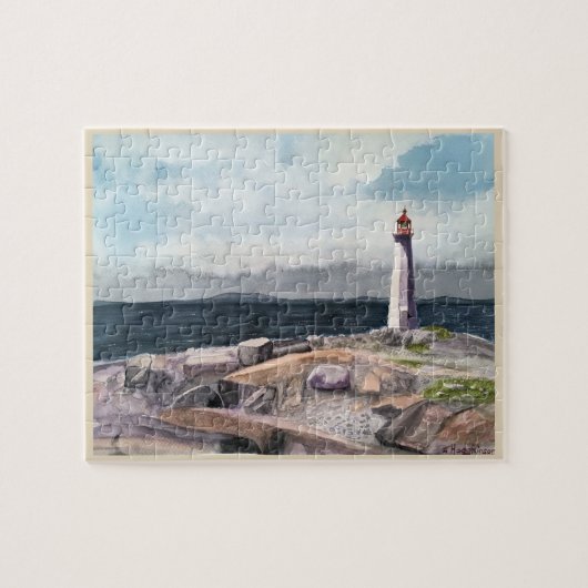PEGGY's COVE, NOVA SCOTIA,    WATERVERF Legpuzzel (Horizontaal)