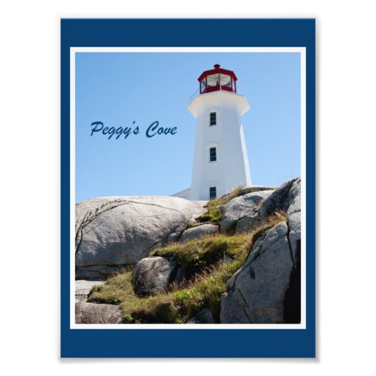 Peggy's Cove Vuurtoren (Kleur) Foto Afdruk (Voorkant)