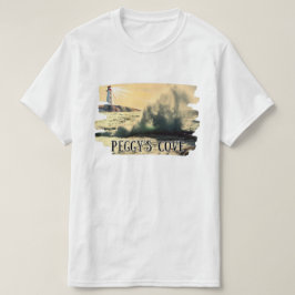 Peggy's Cove vuurtoren straalt over golven T-shirt