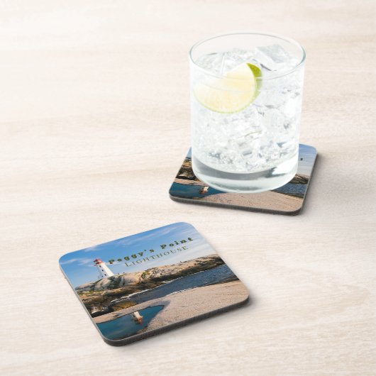 Peggys Point Lighthouse Atlantic Canada Bier Onderzetter (Rechterzijde)